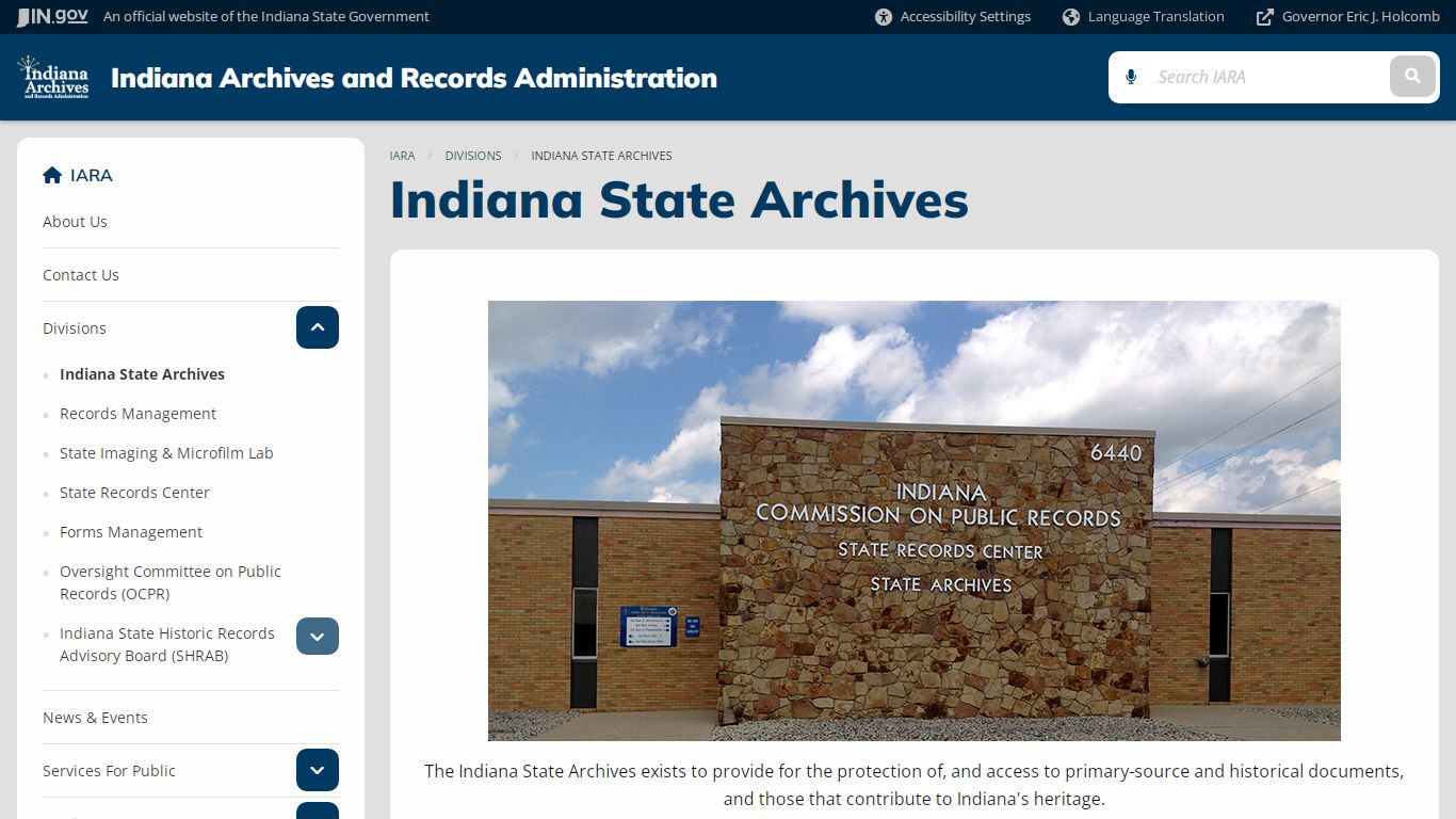 Indiana State Archives - IARA